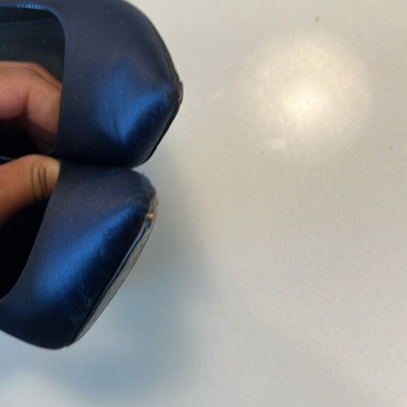 Saint Laurent Midnight Blue Satin Heels - Picture 11 of 11